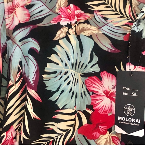 NWT Men’s Molokai Surf Co Hawaiian Shirt XXL - Picture 2 of 9